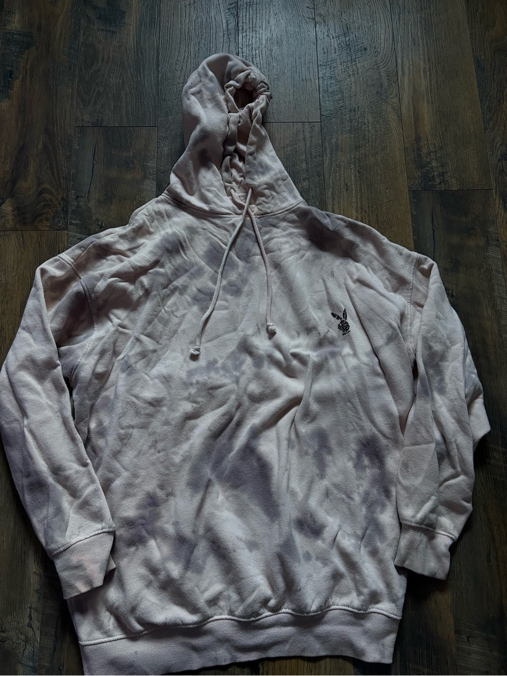PLAYBOY Light Pink Pullover Hoodie with Logo
